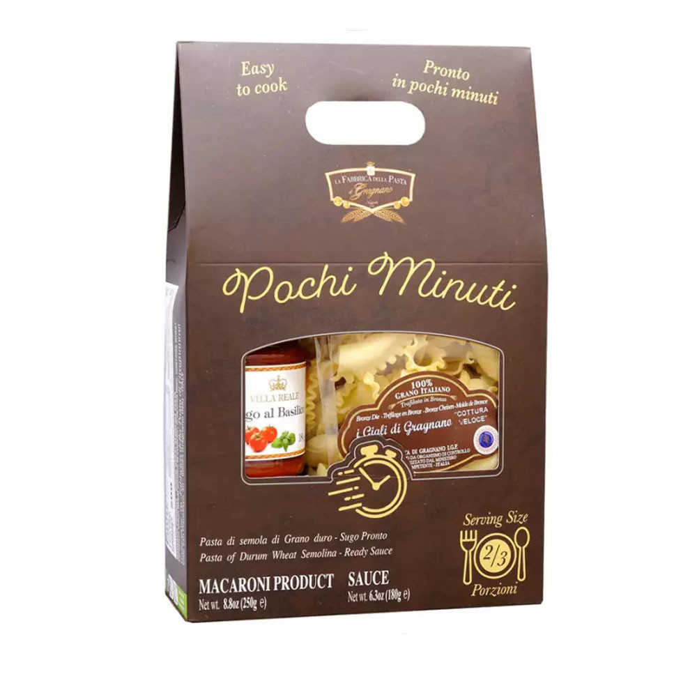 Pochi Minuti – Pasta aus Gragnano IGP 250 g und Fertigsauce 180 g