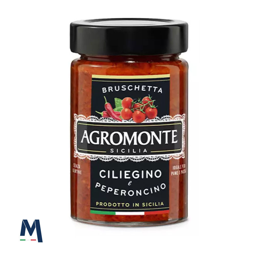 Bruschetta de Tomates Cerise et Piment Piquant 200 gr Agromonte