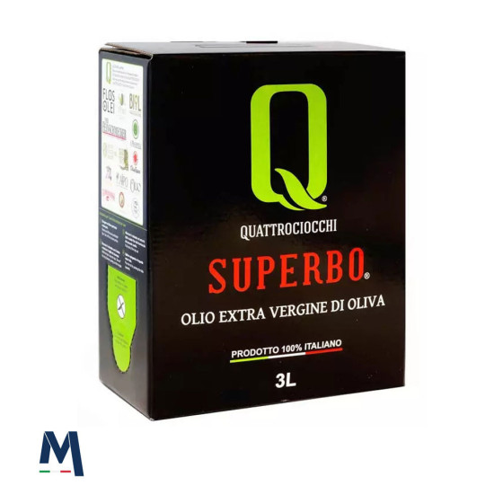 Huile d'olive extra vierge Superbo 3 l Bag in Box  Quattrociochi