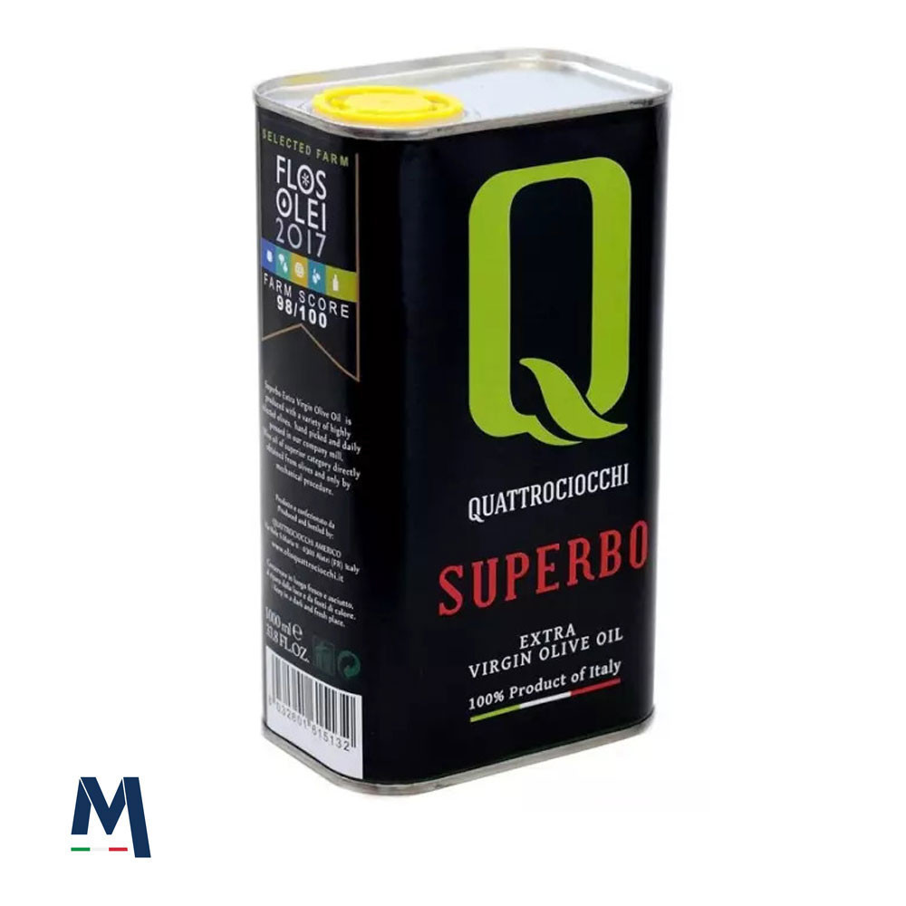 Superbo Extra Virgin Olive Oil Tin 1 litre Frantoio Quattrociocchi
