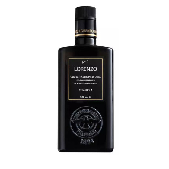 Lorenzo N°1 Olio Extra Vergine di Oliva Biologico DOP Valli Trapanesi 500 ml Barbera