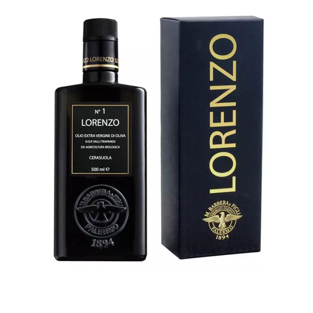 Lorenzo N°1 Olio EVO Valli Trapanesi 500 ml Barbera Scatolato