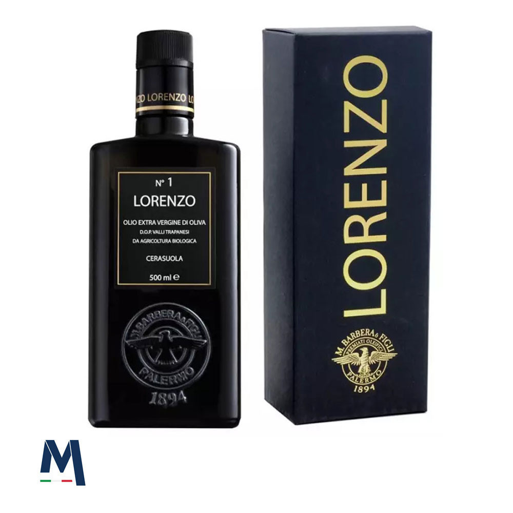 Lorenzo N°1 Huile d'olive extra vierge AOP Valli Trapanesi Bio 500 ml