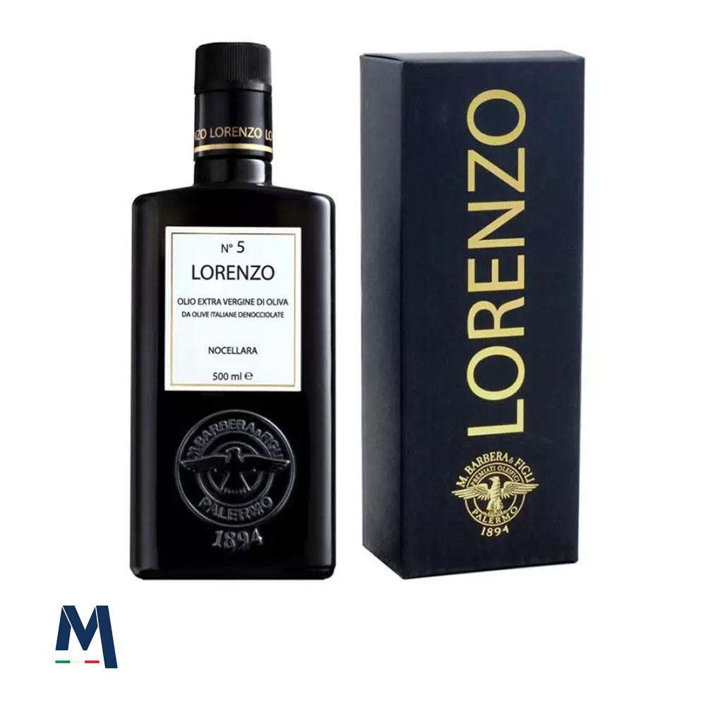 Lorenzo No. 5 Nocellara Extra Virgin Olive Oil 500 ml Barbera Boxed