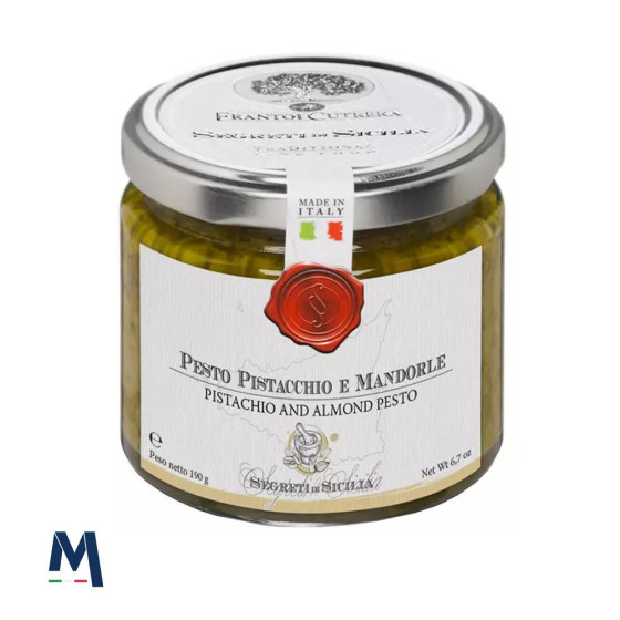 Pesto de pistaches et d'amandes 190 gr Cutrera