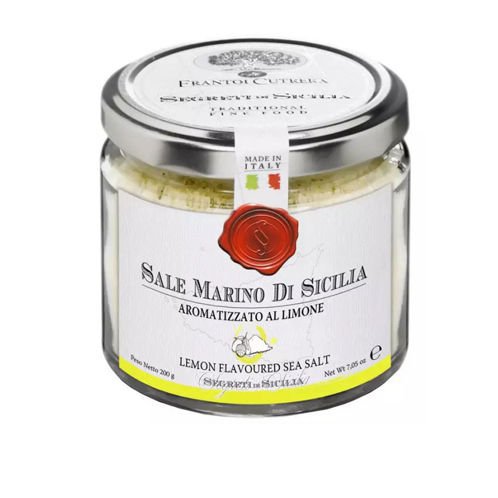 Sale marino di Sicilia aromatizzato al Limone 200 gr Cutrera