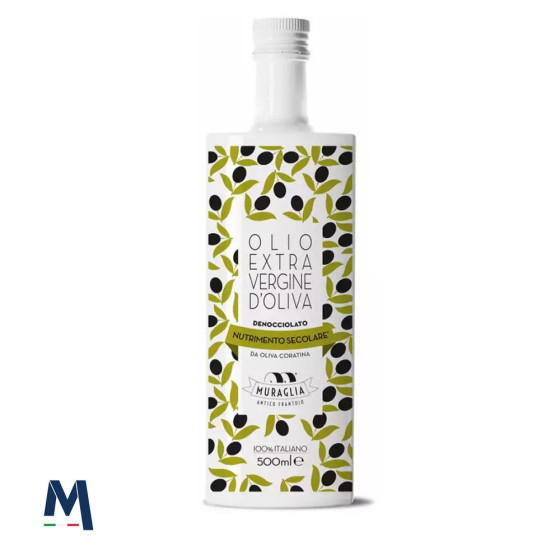 Huile d'olive extra vierge monocultivar « Essenza » Coratina dénoyauté