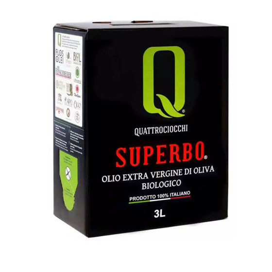 Huile d'olive extra vierge Superbo Bio 3 l Bag in Box Quattrociocchi