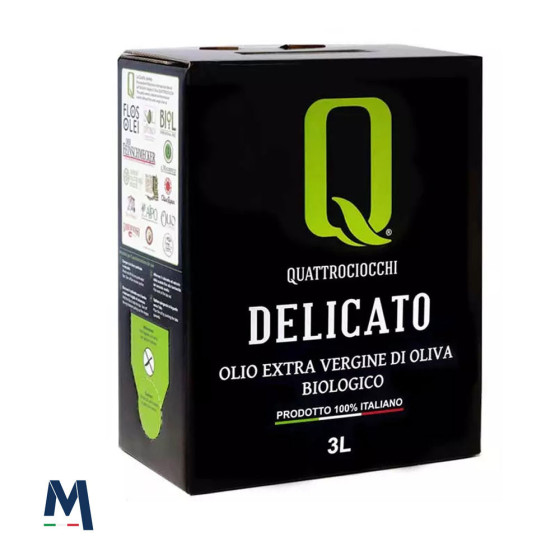 Organic Extra Virgin Olive Oil 3 lt Delicato Quattrociocchi