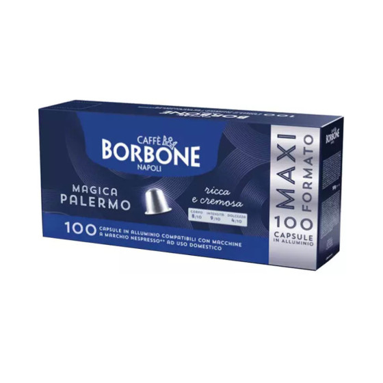 100 capsules en aluminium compatibles Nespresso® Magica Palermo Caffè