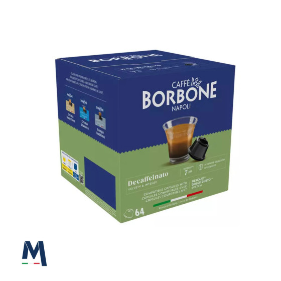 64 Nescafé® Dolce Gusto® Borbone compatible decaffeinated capsules