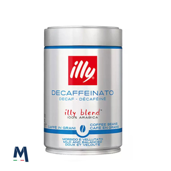 Coffee beans Illy Decaffeinated tin 250 gr