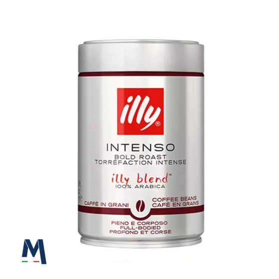 Roasted Coffee beans Illy Intense in tin 250 gr