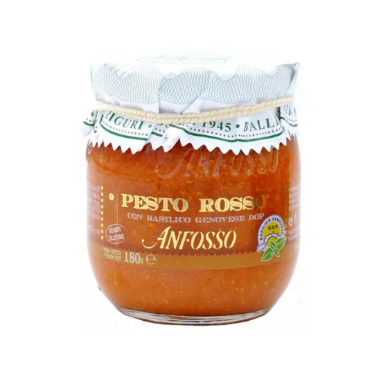 Rotes Pesto mit genuesischem Basilikum DOP Anfosso 180 g