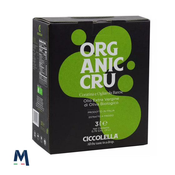 Huile d'olive extra vierge biologique Organic Cru 3 l Ciccolella