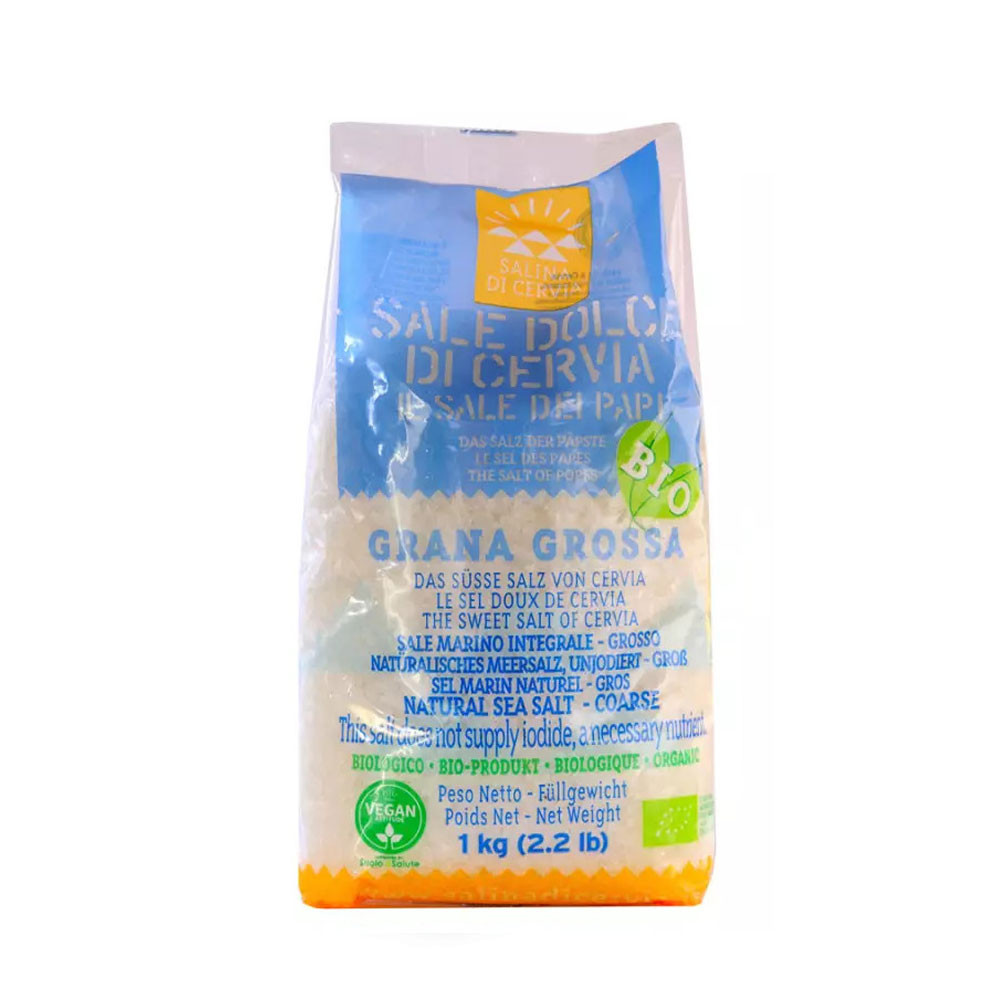 Biologisches Süßes Salz aus Cervia Grobkörnig 1 kg Biologisches Süßes Salz aus Cervia Grobkörnig 1 kg