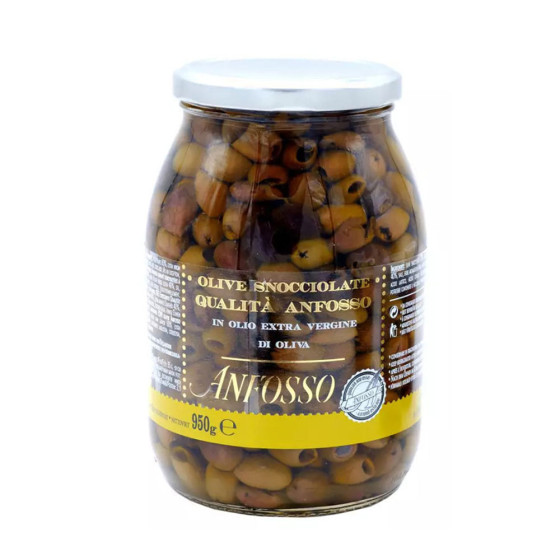 Olive Snocciolate in Olio di Oliva Anfosso 950 gr