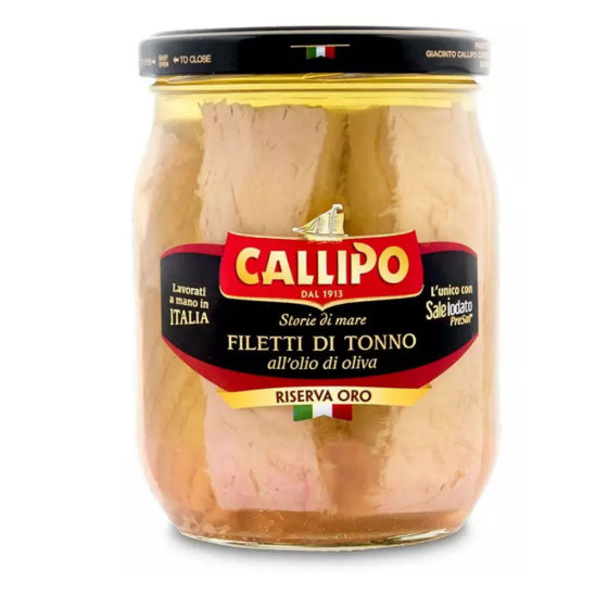 Filets de Thon Callipo à l'huile d'olive 550 gr