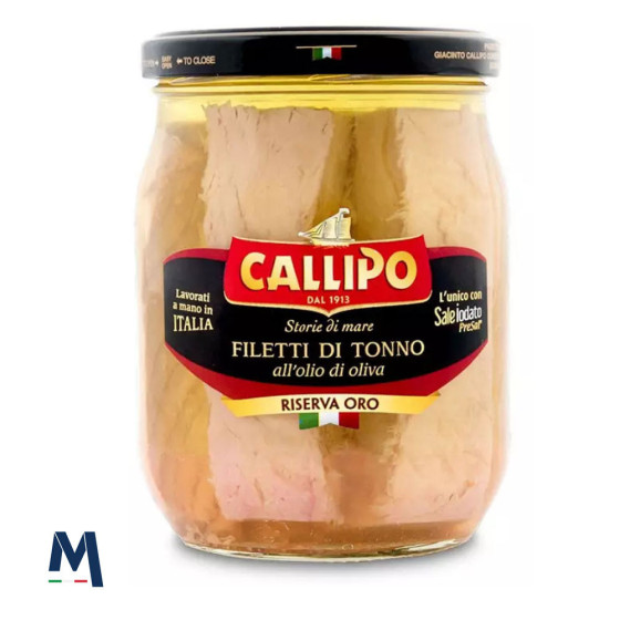 Filets de Thon Callipo à l'huile d'olive 550 gr