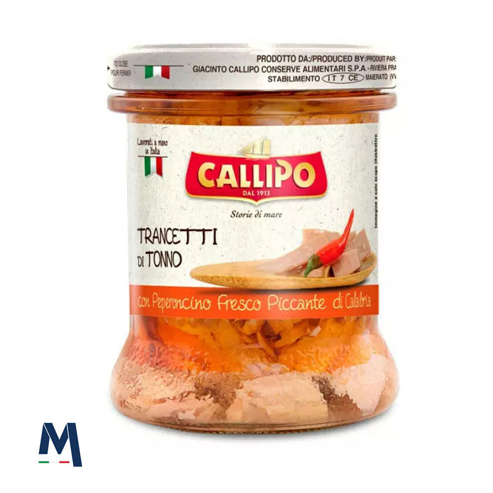 Callipo Thunfisch Scheiben mit scharfem Peperoncino aus Kalabrien 170