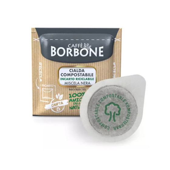 50 ESE-Pads 44 mm Mischung SCHWARZ Borbone