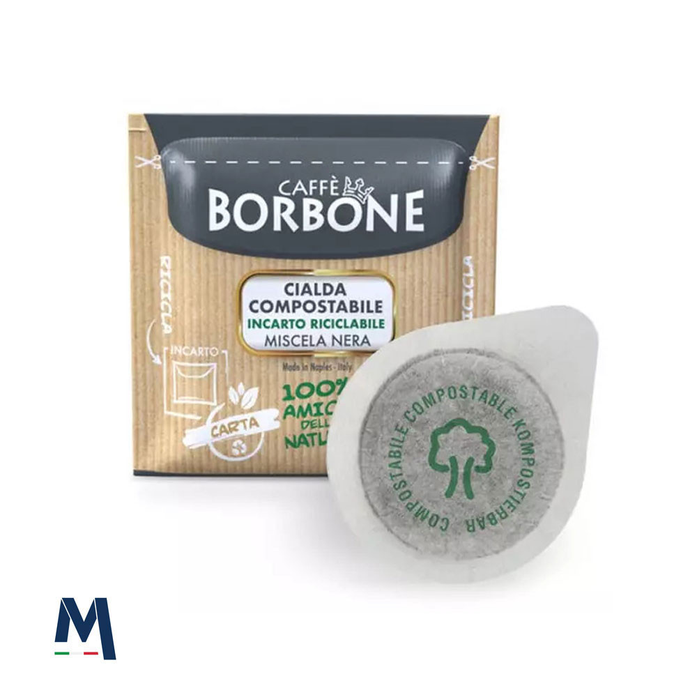 50 ESE-Pads 44 mm Mischung SCHWARZ Borbone