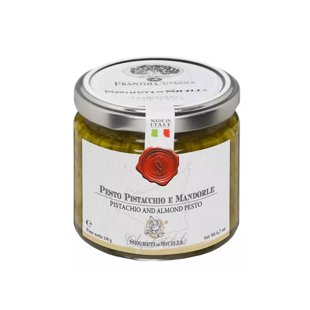 Pesto mit Pistazien und Mandeln 190 gr Cutrera