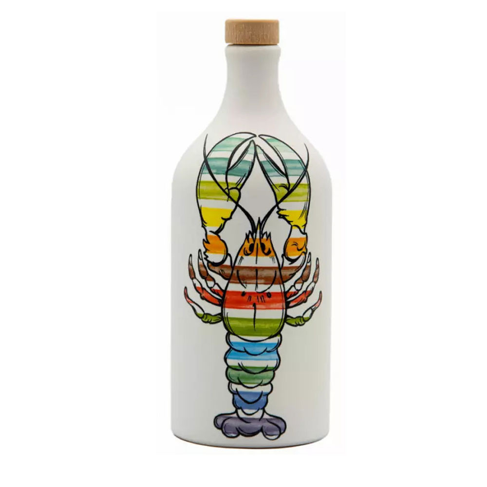 Ceramic Lobster Jar with Peranzana Extra Virgin Olive Oil