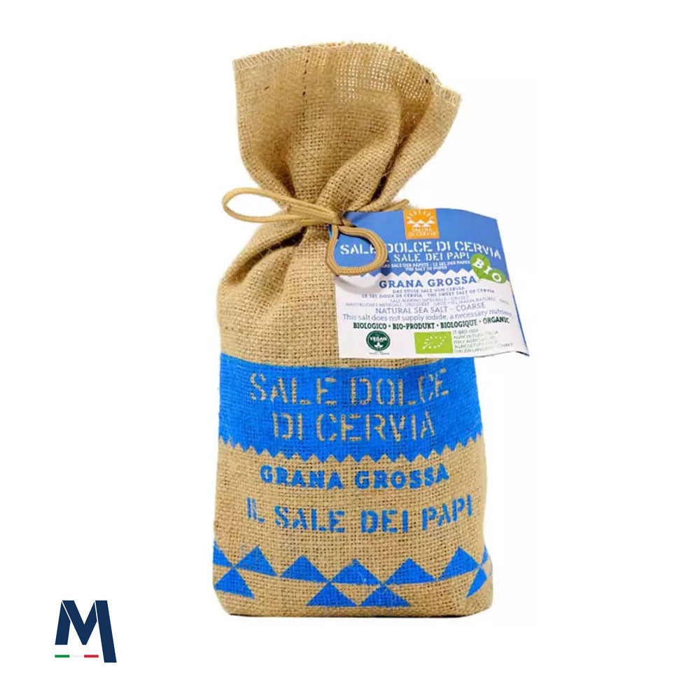 Gros Sel Doux de Cervia Biologique dans le Sac en Jute 1 kg