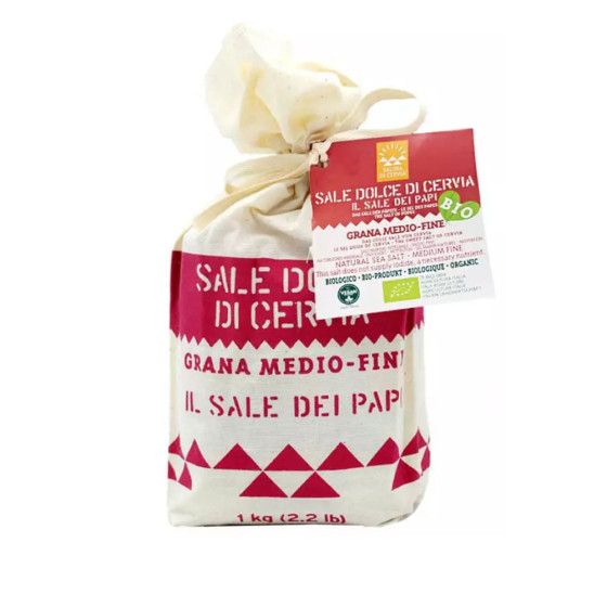 Sale di Cervia Biologico Dolce Medio Fine confezione Cotone 1 kg